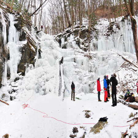 Ice Climbing Slateford Falls with Northeast Mountain Guiding - 02/08/2014