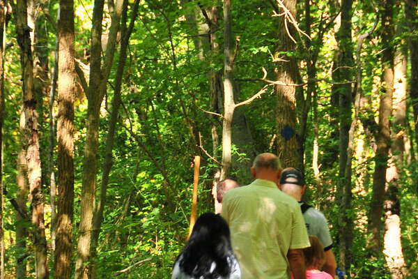 Some walkers and JORBA members enjoying the trail