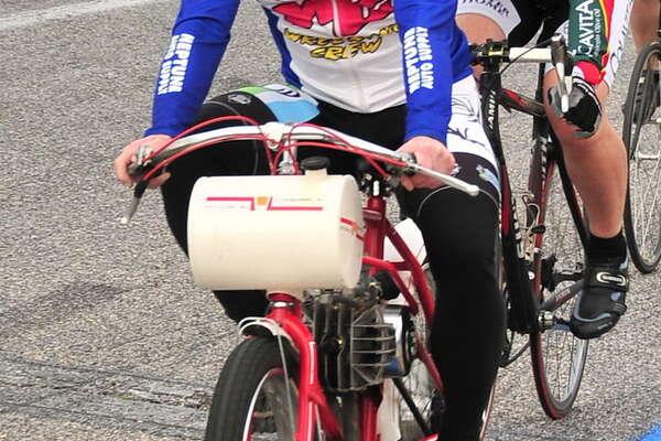 Rider #2 and 3 = tired / mad at guy with motor