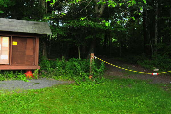 Walking from the camp parking to the campground