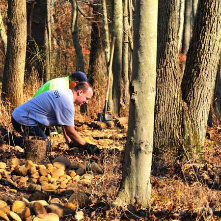Trail Maintenance Day in Mercer County Park - Nov 2016