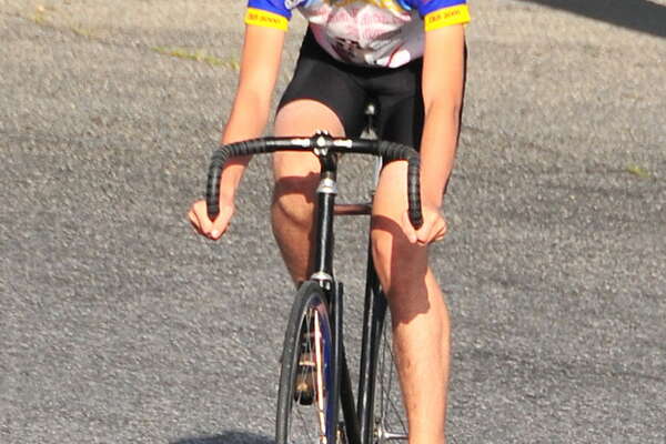 Checking on the new (to him) bike!