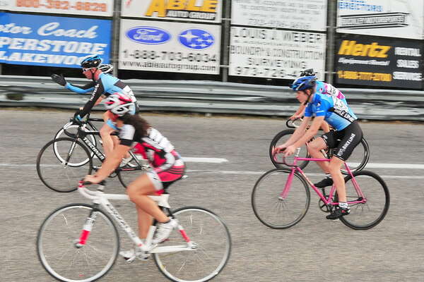 Andrew showing off the track