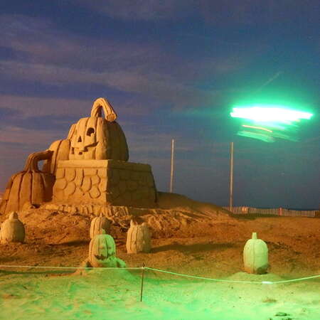 Visiting the Sandy Castle with NJHeliPhoto.com - 02/19/2014